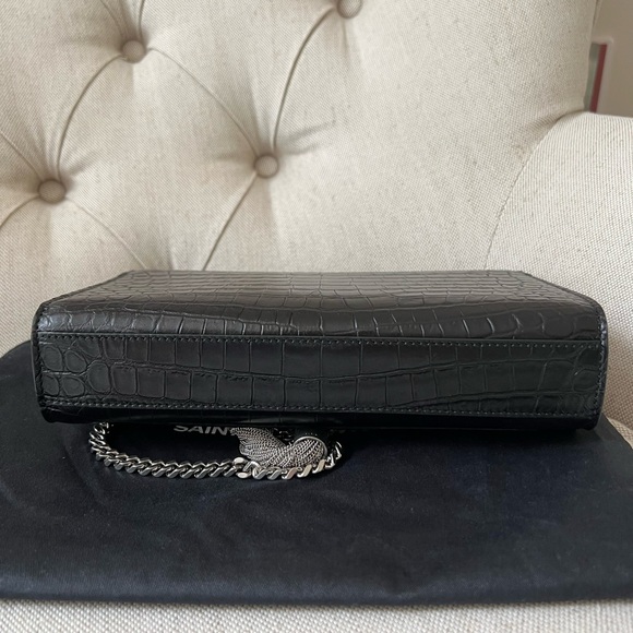 Saint Laurent YSL Kate Medium Croc Embossed Tassel bag crossbody/shoulder - Picture 9 of 13